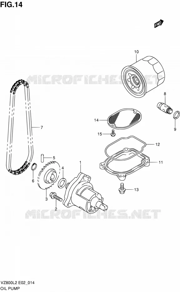 POMPE A HUILE Suzuki MOTO 800 INTRUDER 2012  VZ800UEL2