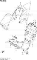 SUPPORT   CARENAGES DE PHARE (VZR1800L0) pour Suzuki INTRUDER 1800 2009