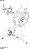 ROUE ARRIERE (VZR1800L1 E28) pour Suzuki INTRUDER 1800 2011