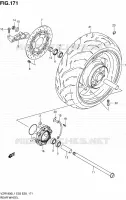 ROUE ARRIERE (VZR1800ZL1 E03) pour Suzuki INTRUDER 1800 2011