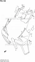 COUVERCLES DE CADRE AVANT (VZR1800L2 E24) pour Suzuki INTRUDER 1800 2012