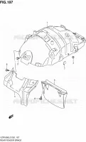SUPPORT GARDE BOUE ARRIERE pour Suzuki INTRUDER 1800 2012