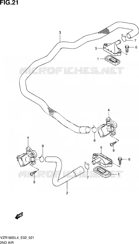 SYSTEME RECYCLAGE GAZ ECHAPPEMENT Suzuki MOTO 1800 INTRUDER 2014  VZR1800 L4 (E19)