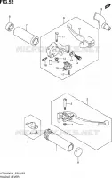 ENSEMBLE LEVIERS   POIGNEES pour Suzuki INTRUDER 1800 2014