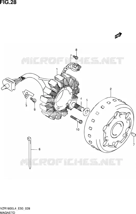 ALLUMAGE ROTOR - STATOR Suzuki MOTO 1800 INTRUDER 2014  VZR1800 L4 (E50)
