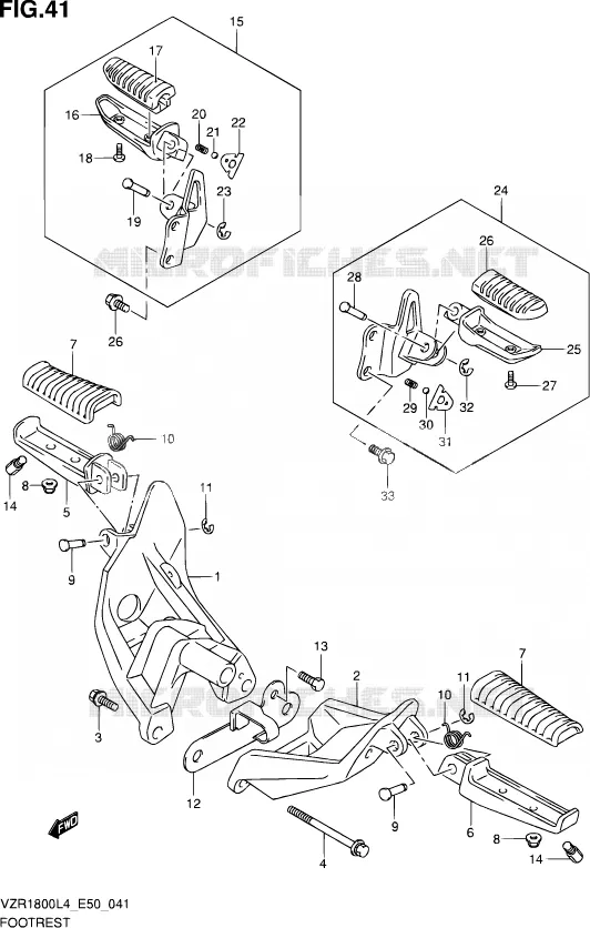 REPOSE PIED Suzuki MOTO 1800 INTRUDER 2014  VZR1800 L4 (E50)