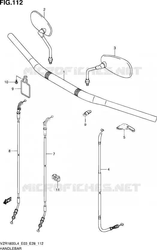 GUIDON Suzuki MOTO 1800 INTRUDER 2014  VZR1800 L4/VZR1800Z L4 (E03,E28,E33)
