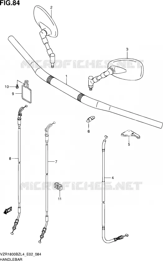 GUIDON (VZR1800BZUFL4 E19) Suzuki MOTO 1800 INTRUDER 2014  VZR1800BZ L4 (E02)