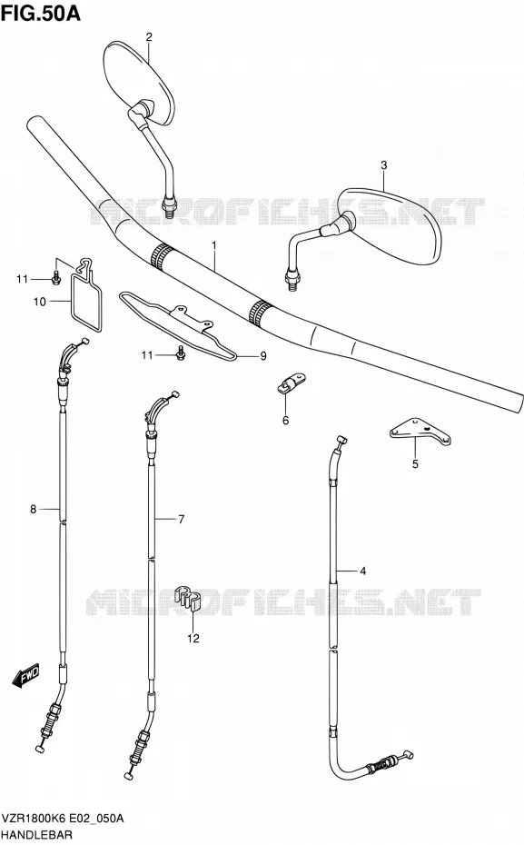 GUIDON (MODEL K9) Suzuki MOTO 1800 INTRUDER 2009  VZR1800UFK9