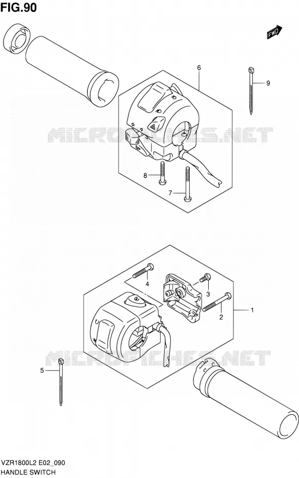COMMODOS (VZR1800L2 E02) Suzuki MOTO 1800 INTRUDER 2012  VZR1800UFL2(E19)