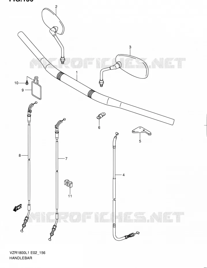 GUIDON (VZR1800L1 E24) Suzuki MOTO 1800 INTRUDER 2011  VZR1800ZL1(E19)