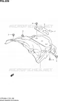 BAVETTE ARRIERE pour Suzuki INTRUDER 1800 2013