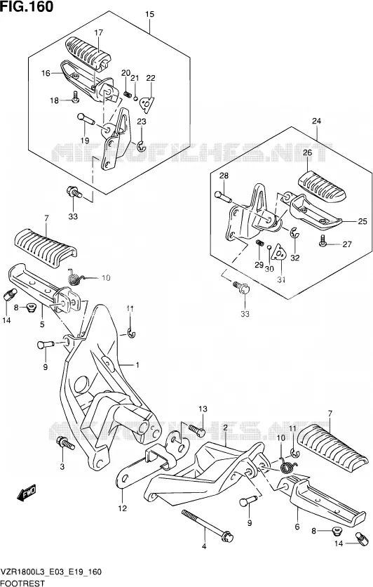 REPOSE PIED Suzuki MOTO 1800 INTRUDER 2013  VZR1800Z L3 (E02)