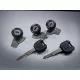JEUX DE CLEFS ET CYLINDRE POUR VALISES<br />Key set for standard top and side cases